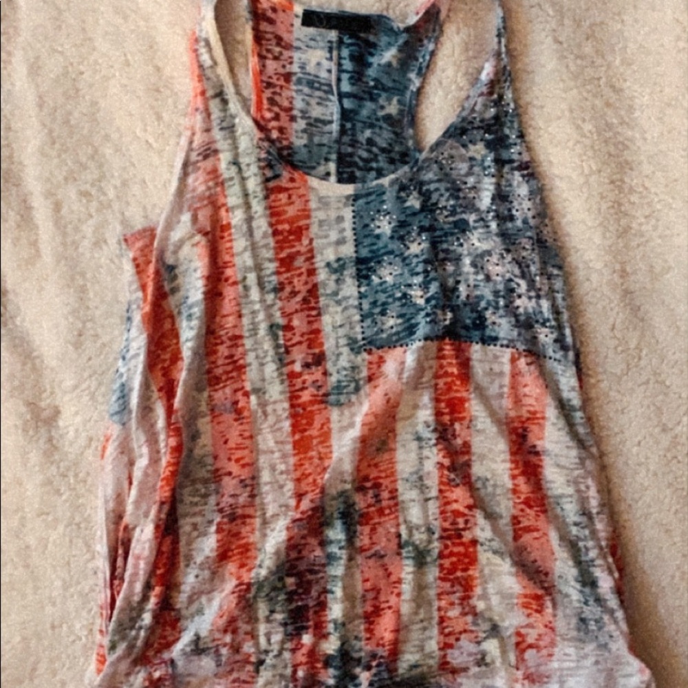 American flag tank top